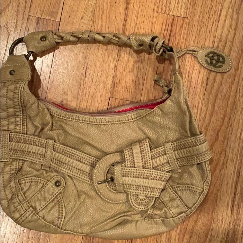 Tan leather purse